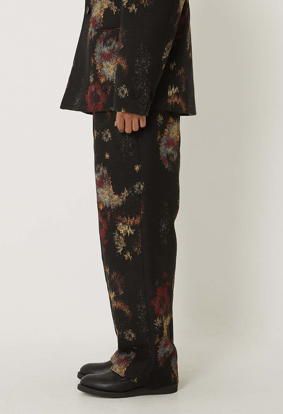 BLUE BLUE JAPAN TSUJIGAHANA GOBELIN STRAIGHT DRAWSTRING PANTS - BLACK