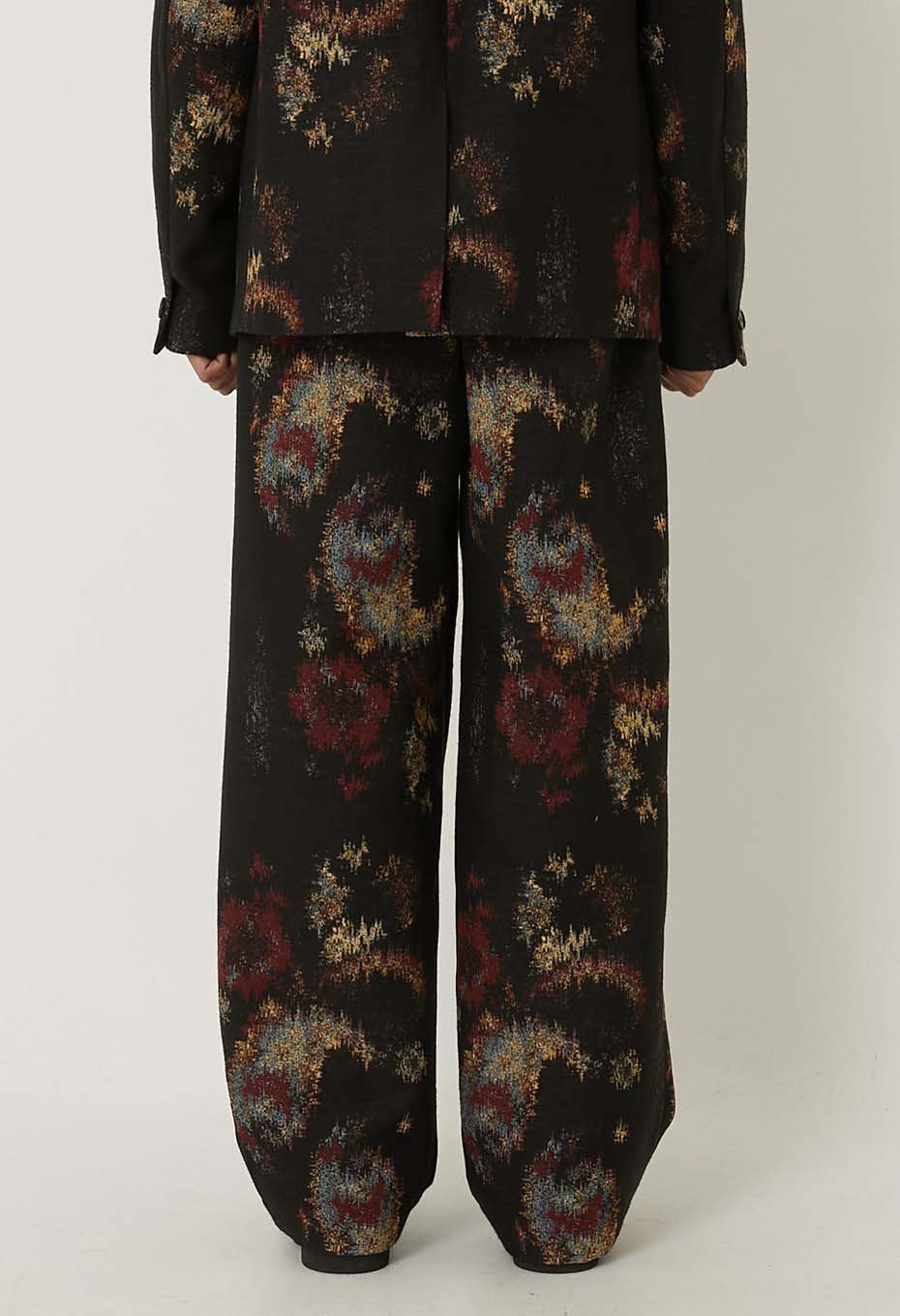 BLUE BLUE JAPAN TSUJIGAHANA GOBELIN STRAIGHT DRAWSTRING PANTS - BLACK