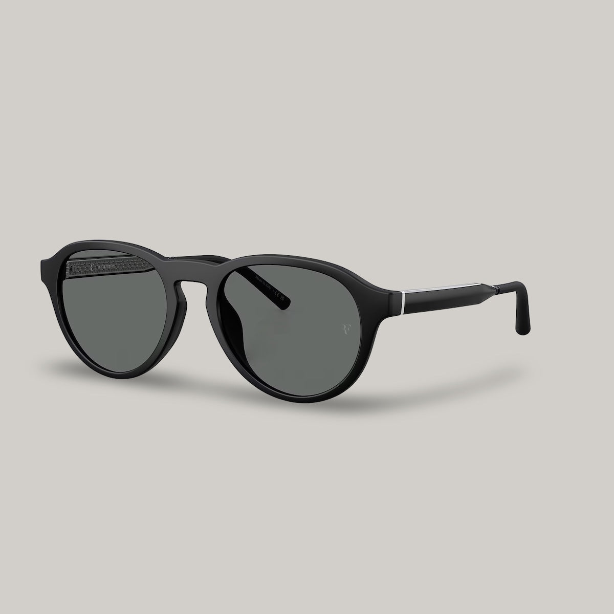 OLIVER PEOPLES R-8 SEMI MATTE BLACK W/GREY POLAR