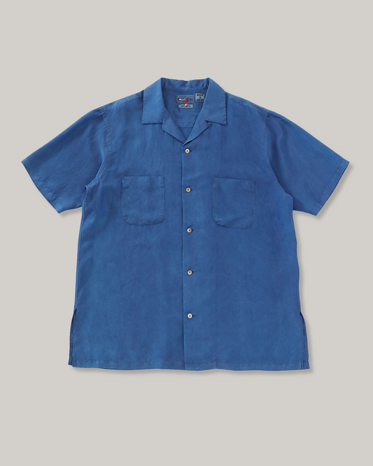 BLUE BLUE JAPAN PURE INDIGO SILK CLOTH SS SHIRT - LIGHT INDIGO