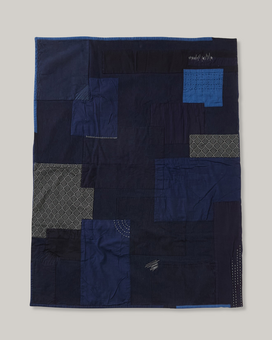 BLUE BLUE JAPAN INDIGO NENRIN PATCHED BLANKET