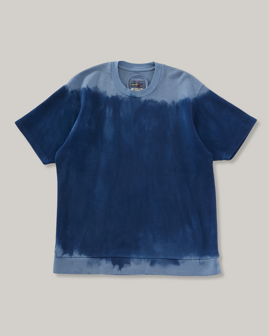 BLUE BLUE JAPAN EIGHTLOCK SMOOTH INDIGO HAND SPECKLED DYED SS TEE