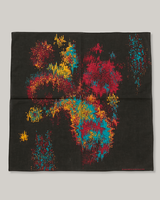 BLUE BLUE JAPAN TSUJIGAHANA PATTERNED BANDANA - BLACK