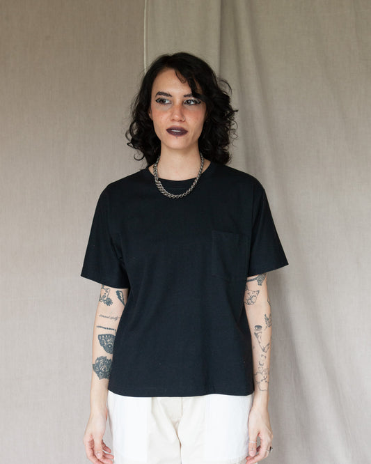 W'MENSWEAR BOWL TEE - BLACK