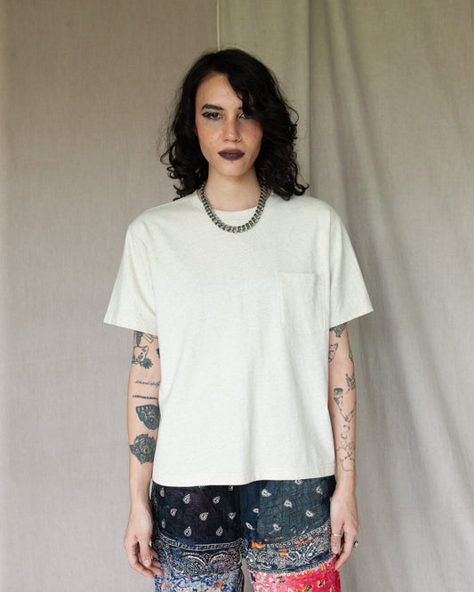 W'MENSWEAR BOWL TEE - OATMEAL
