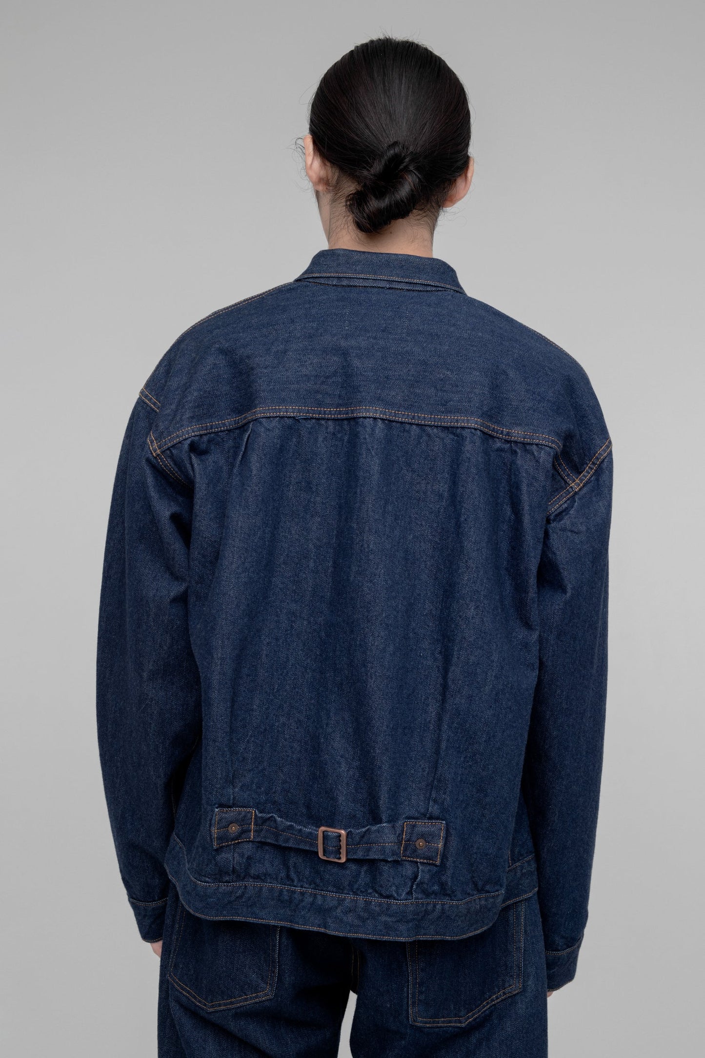 CIOTA SINGLE POCKET DENIM JACKET - NAVY (ONE WASH)