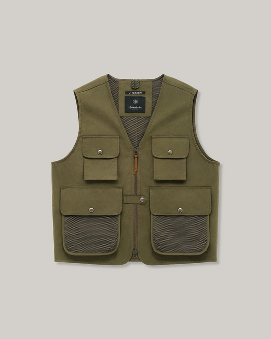 KNICKERBOCKER JOE GREER CAMERA VEST - OLIVE