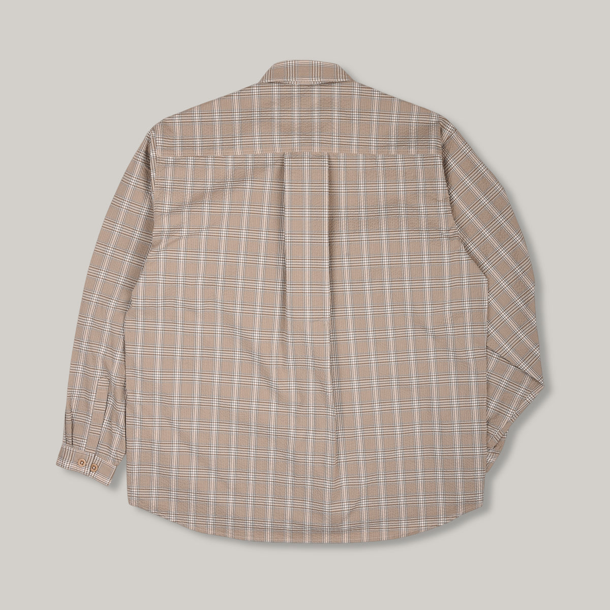 1ST PAT-RN PATH OVERSHIRT - BEIGE GLENCHECK