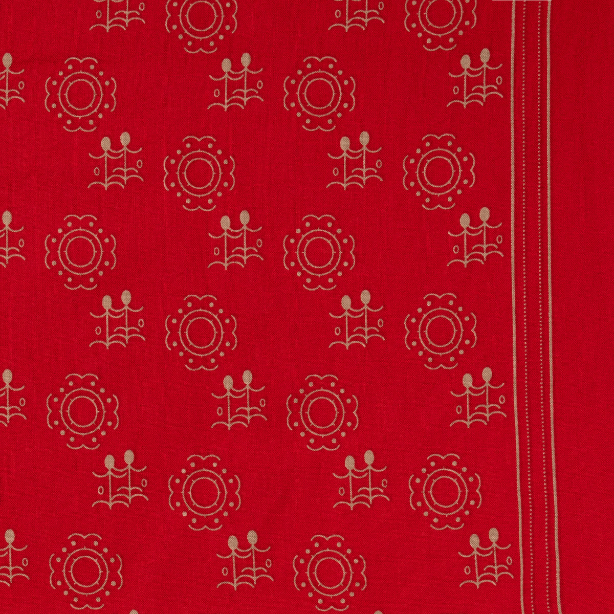 ONE EAR BRAND "SUN AND PLANT" - TURKEY RED