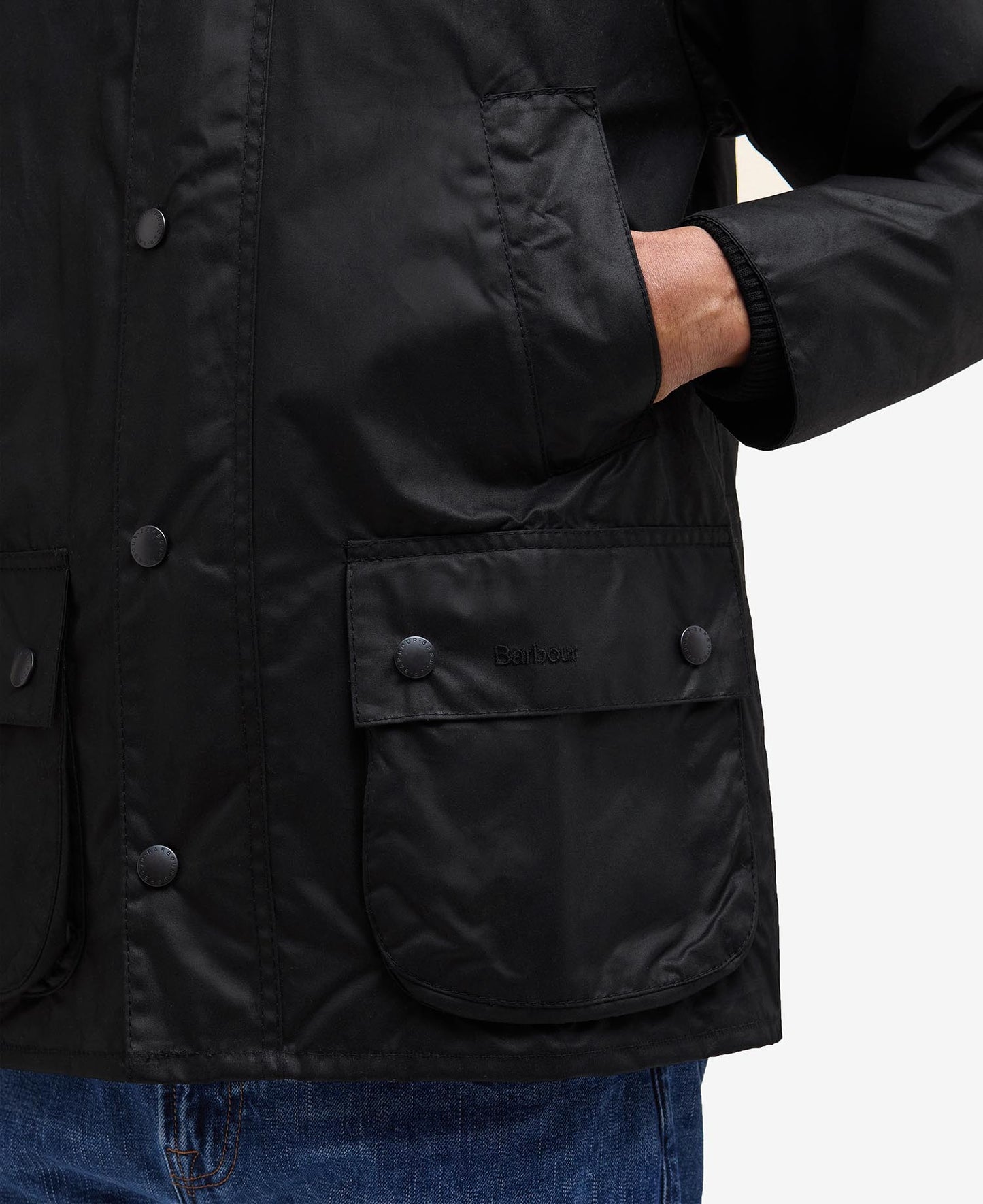 BARBOUR BEDALE WAX JACKET - BLACK
