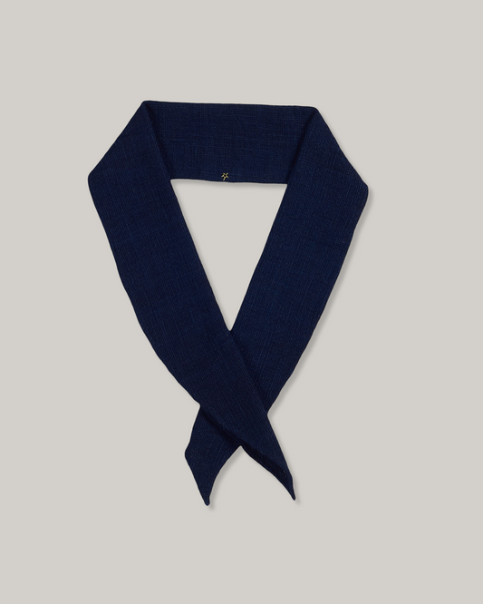 11.11  PLAIN COTTON BANDANA SCARF -  INDIGO