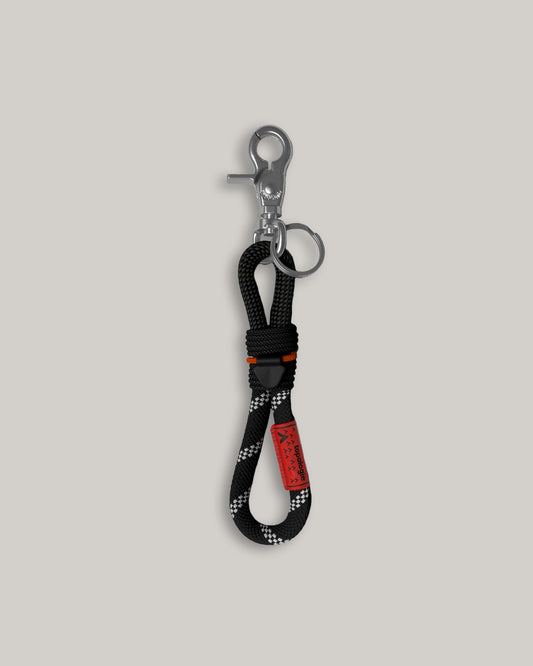 TOPOLOGIE 8.0MM LOOP KEY HOLDER BLACK REFLECTIVE LATTICE