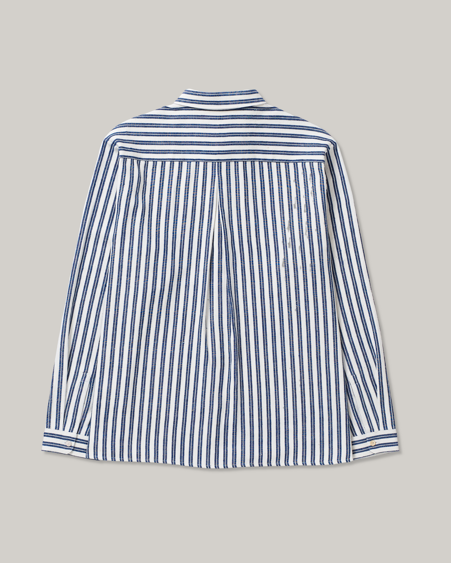 11.11 COTTON STRIPED LOVERS SHIRT - ECRU/ MEDIUM INDIGO