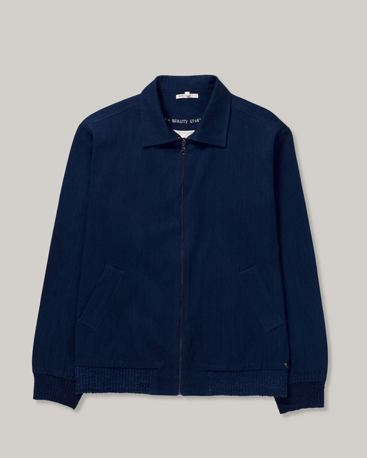 11.11 UNISEX NICK COTTON BOMBER JACKET - INDIGO