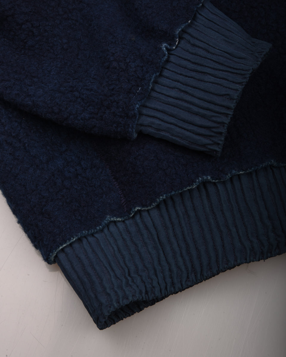11.11 UNISEX HAND SPUN HAND STITCHED WOOL JACKET - INDIGO