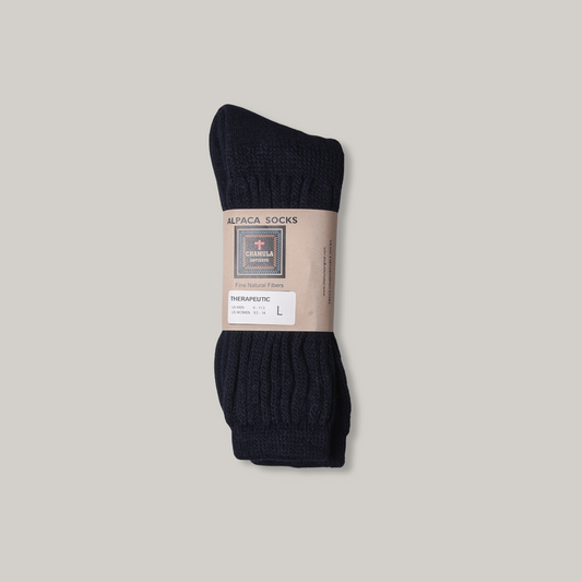 CHAMULA ALPACA LOOSE RIB SOX - NAVY