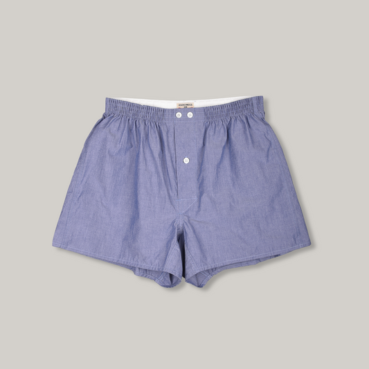 ANONYMOUS ISM FINE TYPEWRITER COTTON BOXER - NAVY MELANGE