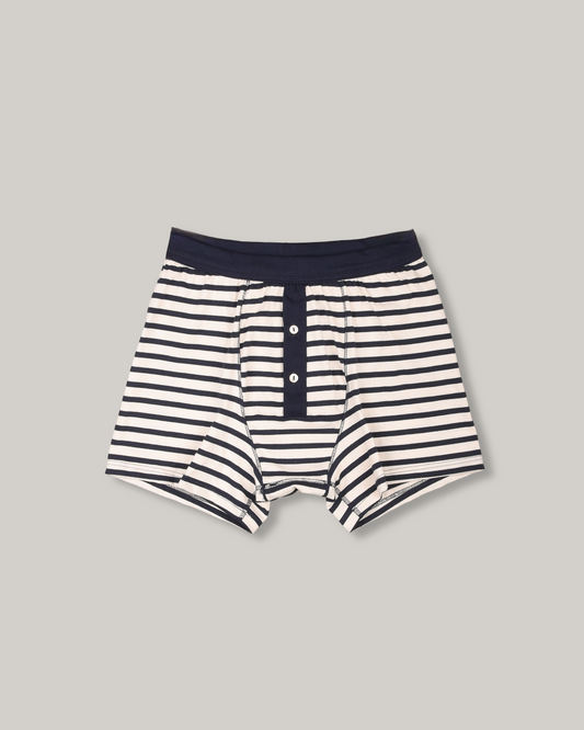 MERZ B SCHWANEN STRIPED UNDER SHORTS 2M55 - INK/ NATURE