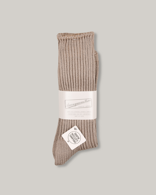 ANONYMOUS ISM OC L/G RIB CREW - BEIGE