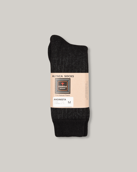 CHAMULA ALPACA SUPER WARM SOX - BLACK