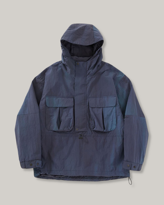 BLUE BLUE JAPAN MARBLE DYED RECYCLED NYLON ANORAK