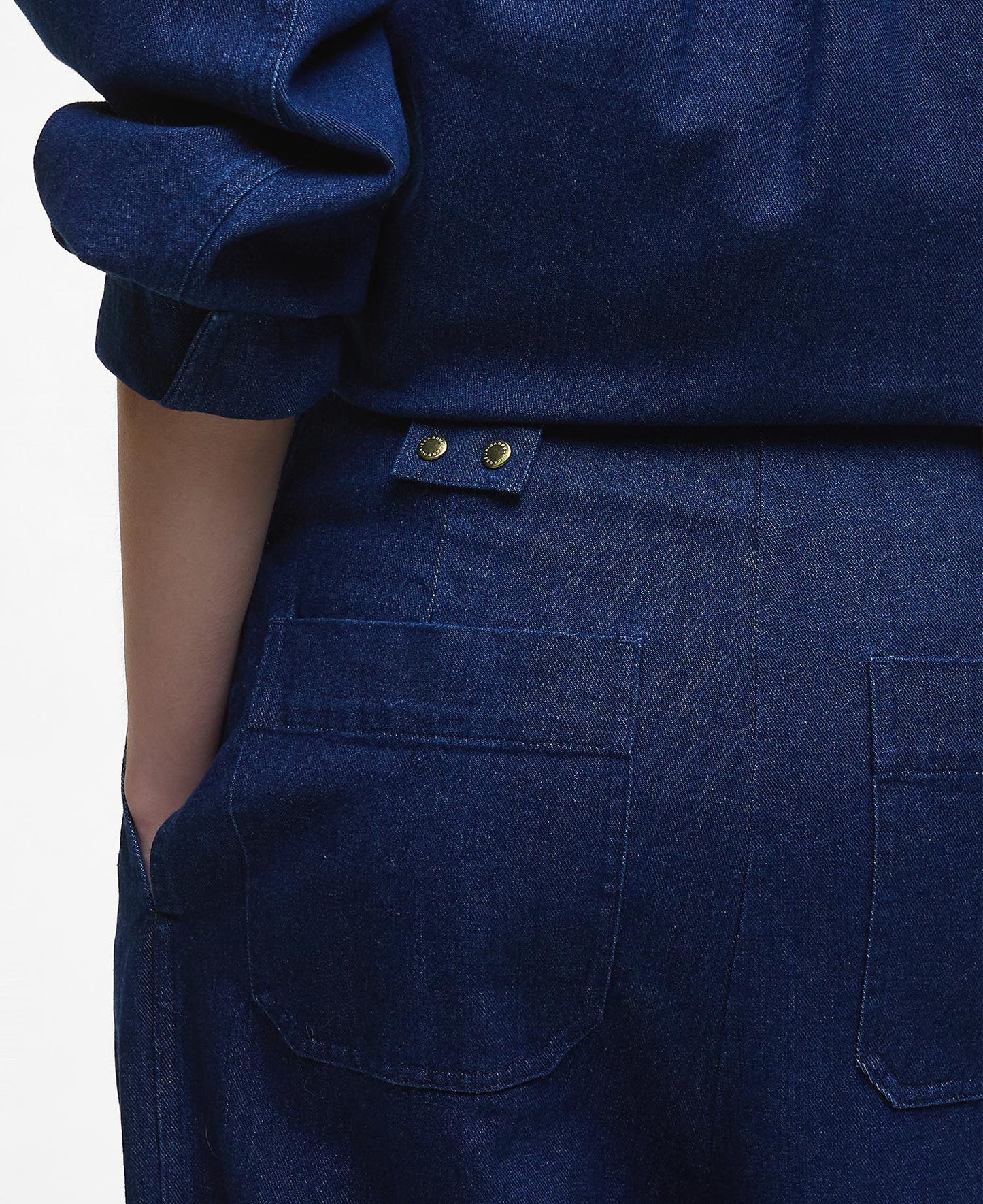 BARBOUR ARLA DENIM WIDE LEG TROUSERS - RINSE WASH