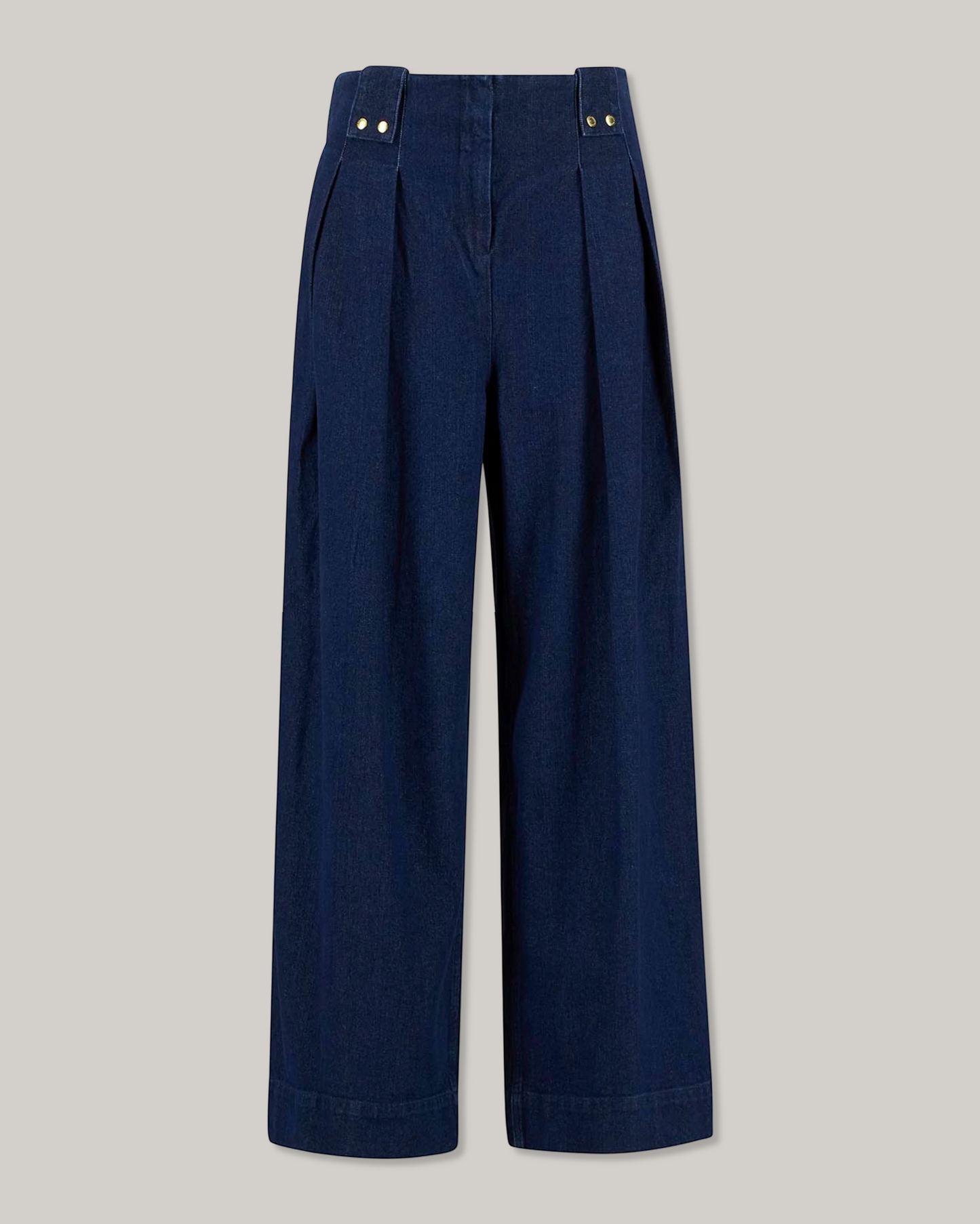 BARBOUR ARLA DENIM WIDE LEG TROUSERS - RINSE WASH