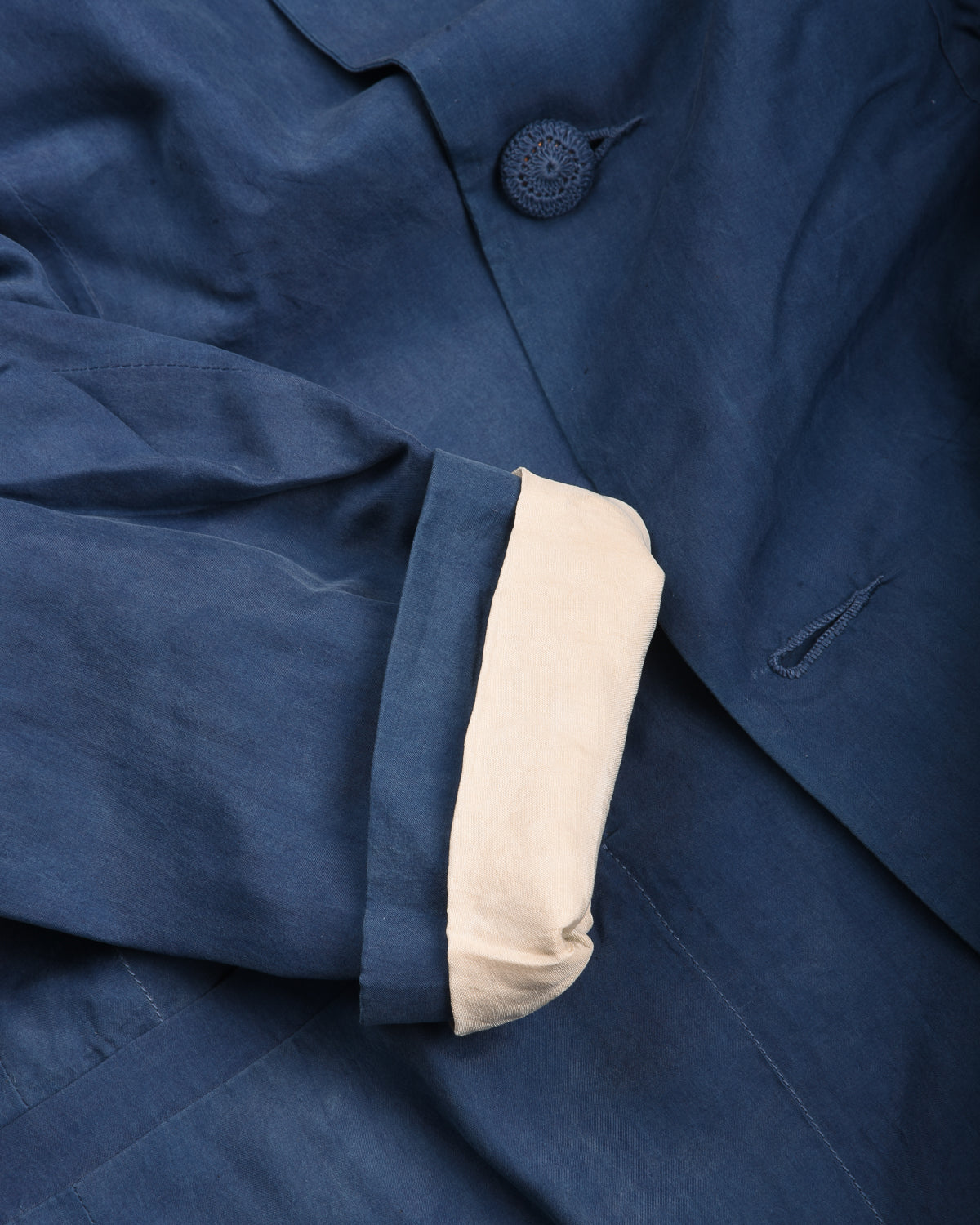 11.11 UNISEX SILK BLAZER JACKET - MEDIUM INDIGO