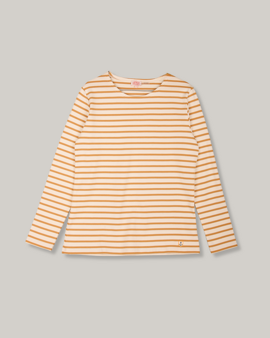 ARMOR LUX LADIES HERITAGE BRETON SHIRT L/S - NATURE/ HARVEST GOLD