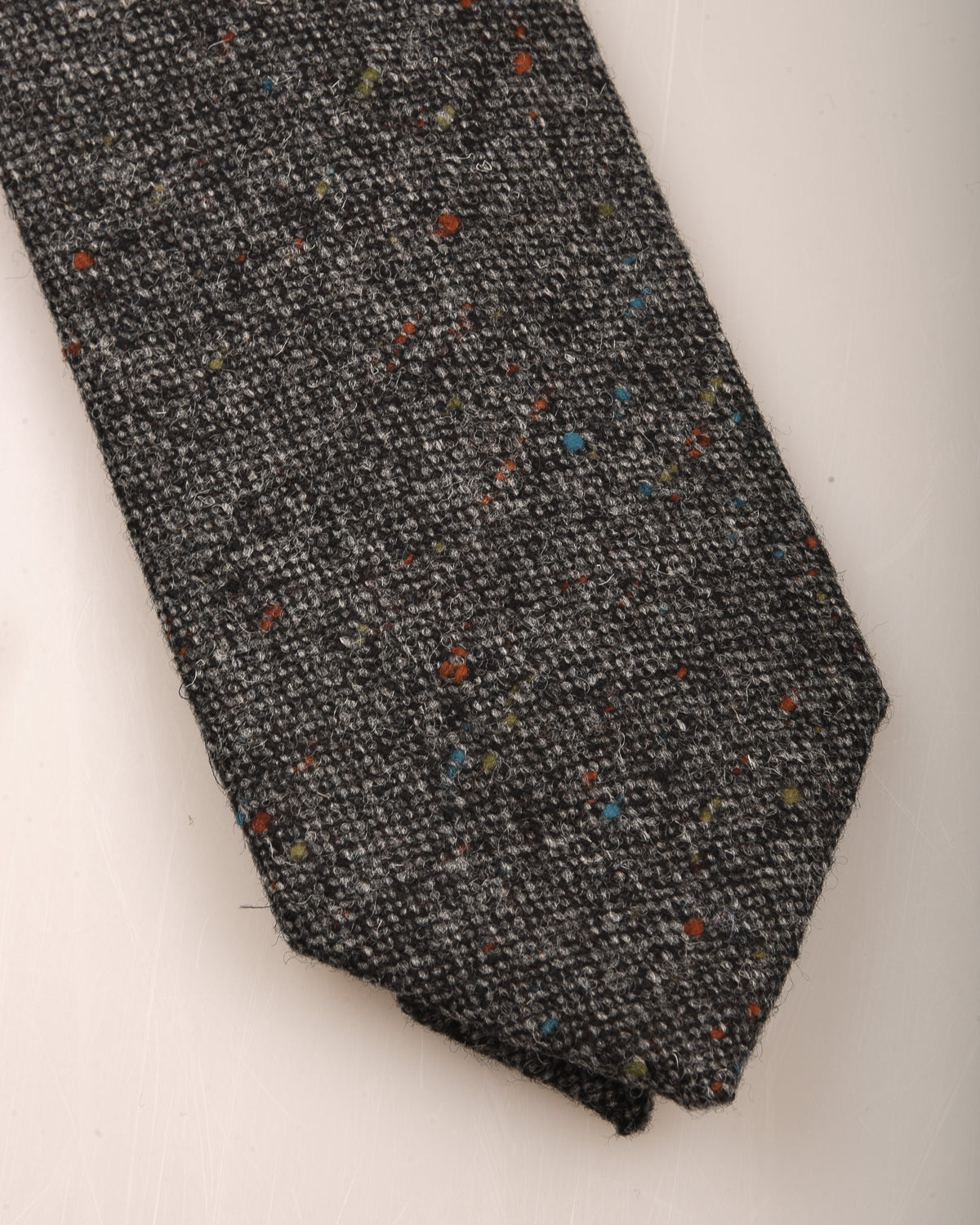 TS(S) STRIPE WOOL TWEED CLOTH NECK TIE - GREY