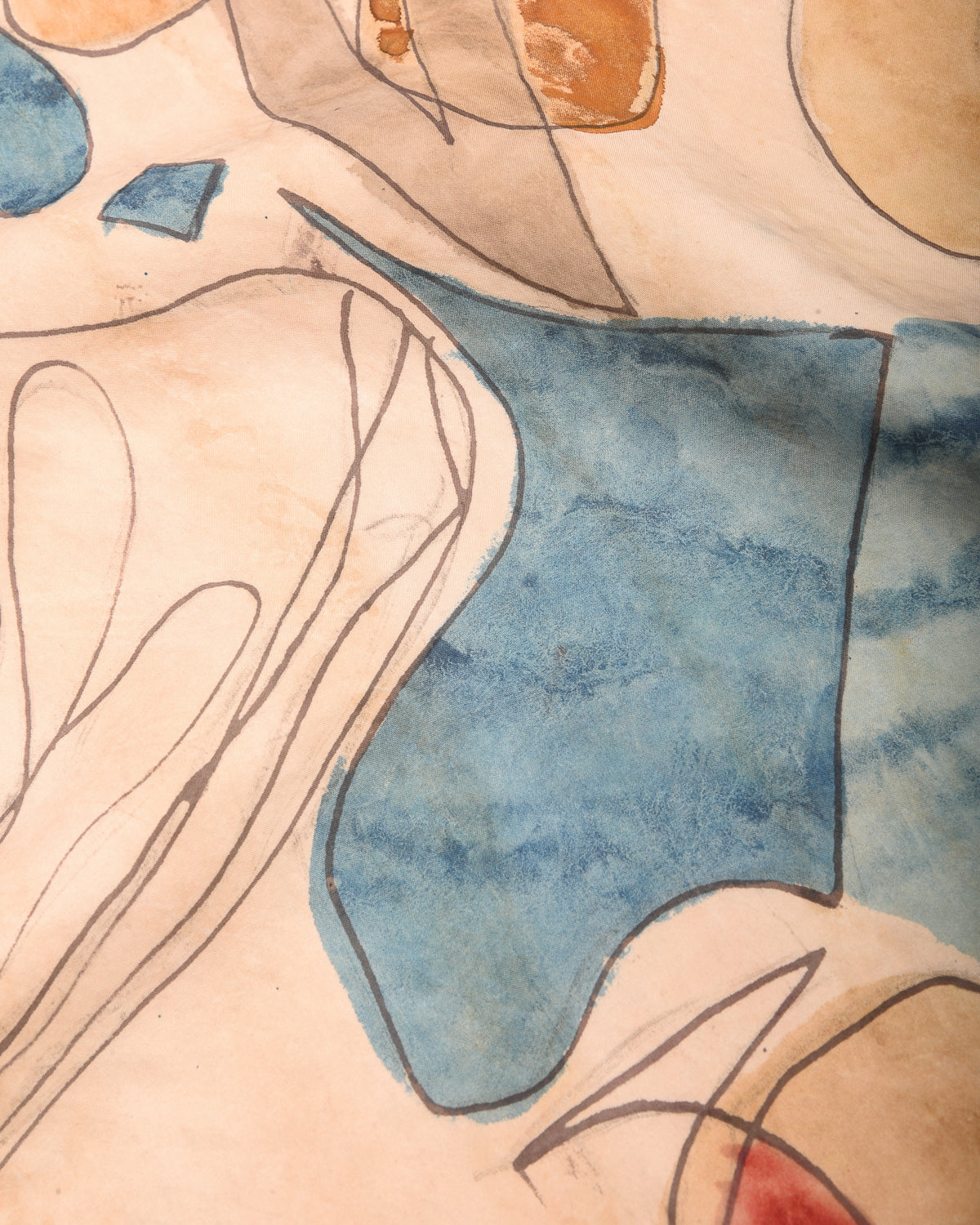 11.11 SILK PRINTED SCARF - WHISKEY GOLD