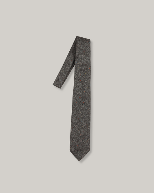 TS(S) STRIPE WOOL TWEED CLOTH NECK TIE - GREY