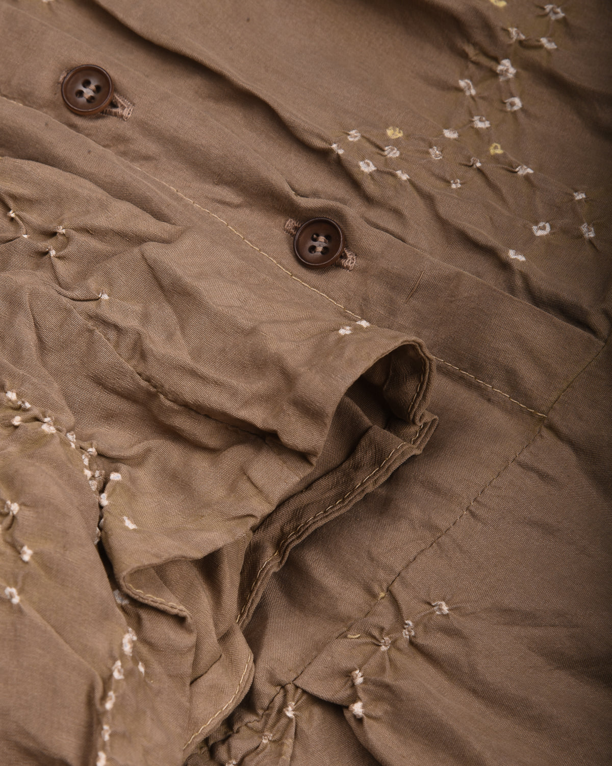 11.11  SILK BHANDANI DRESS - CHARCOAL