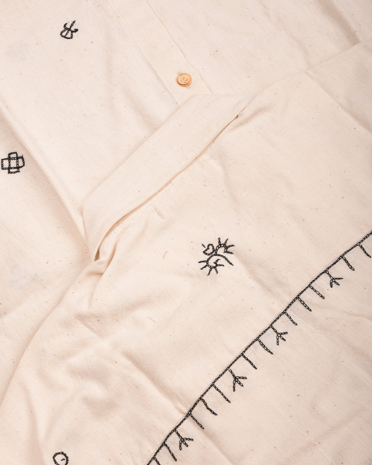 11.11 UNISEX EMBROIDERED SHIRT - ECRU