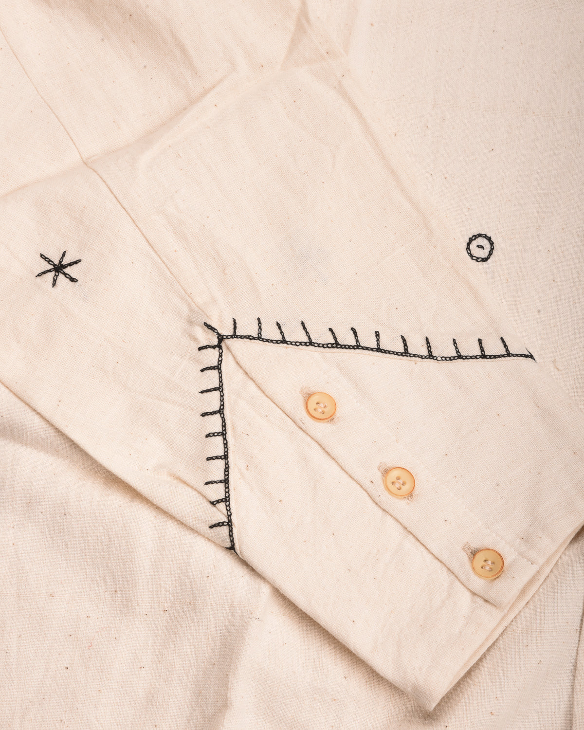 11.11 UNISEX EMBROIDERED SHIRT - ECRU