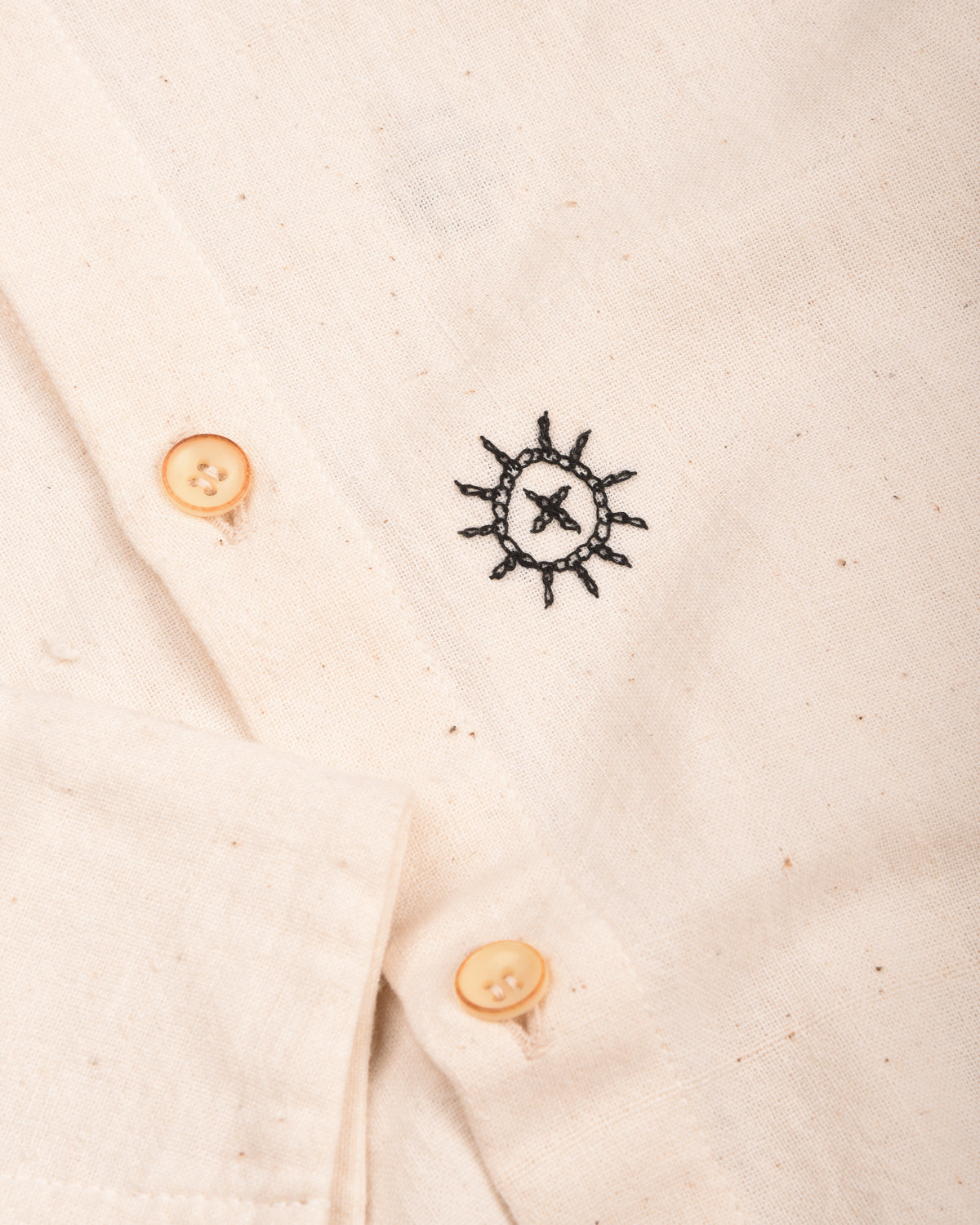 11.11 UNISEX EMBROIDERED SHIRT - ECRU