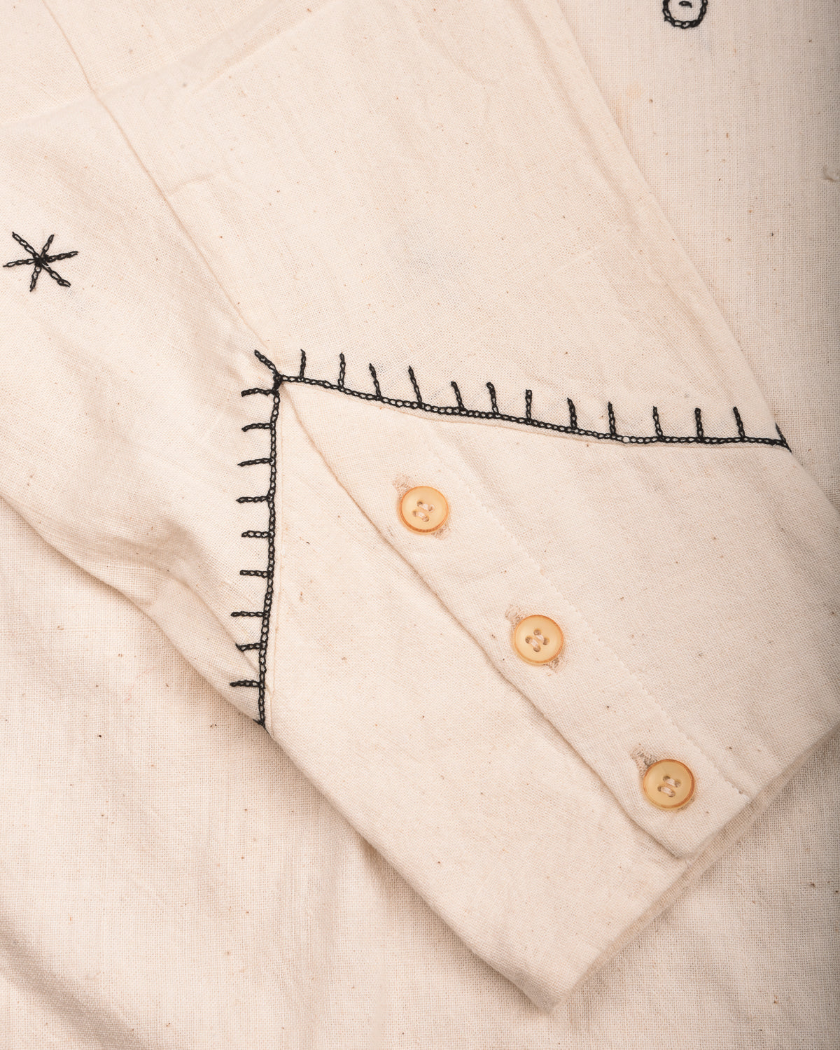 11.11 UNISEX EMBROIDERED SHIRT - ECRU