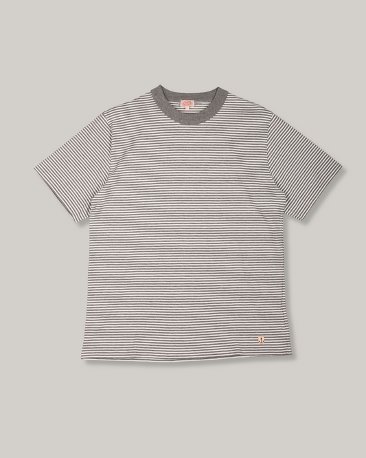 ARMOR LUX HERITAGE STRIPED T-SHIRT - MISTY GREY/ MILK