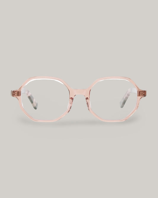BUDDY OPTICAL 'a' FRAME  - PINK/ AMBER