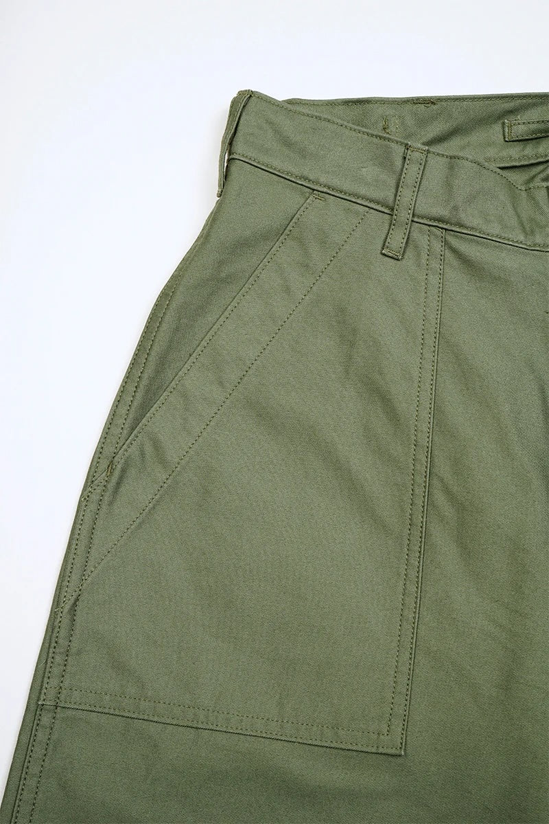 NIGEL CABOURN WOMEN'S MAINLINE WIDE BAKER PANTS - GREEN