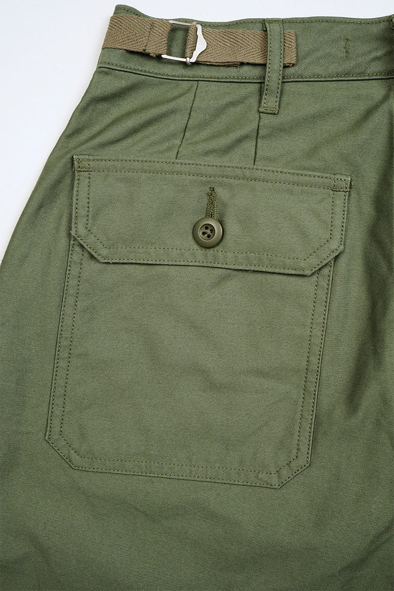 NIGEL CABOURN WOMEN'S MAINLINE WIDE BAKER PANTS - GREEN