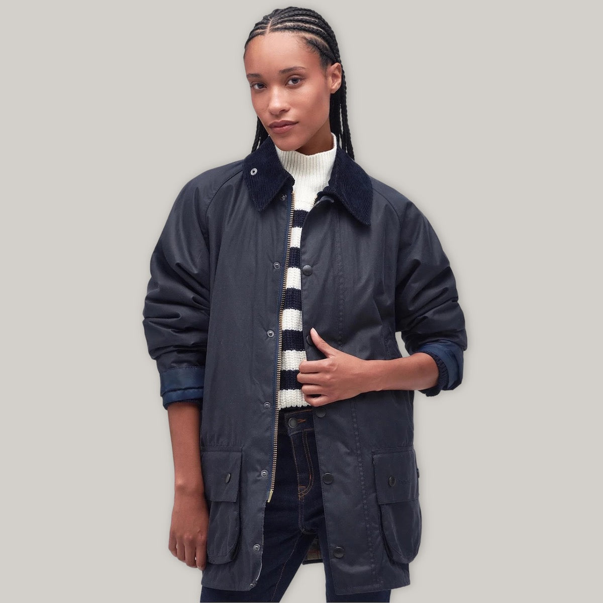 BARBOUR BEAUFORT JACKET - NAVY