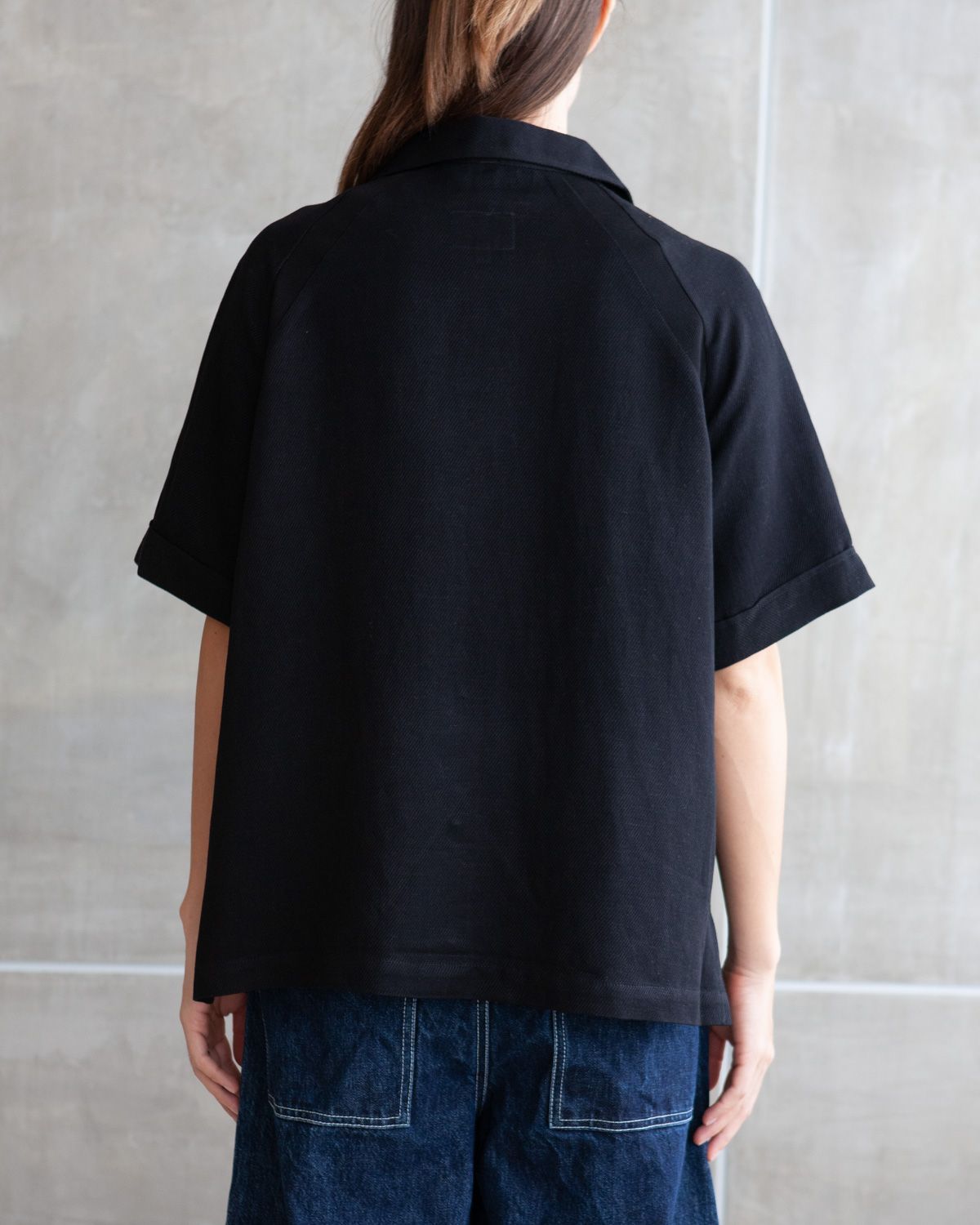 W'MENSWEAR BOWLING SHIRT - BLACK