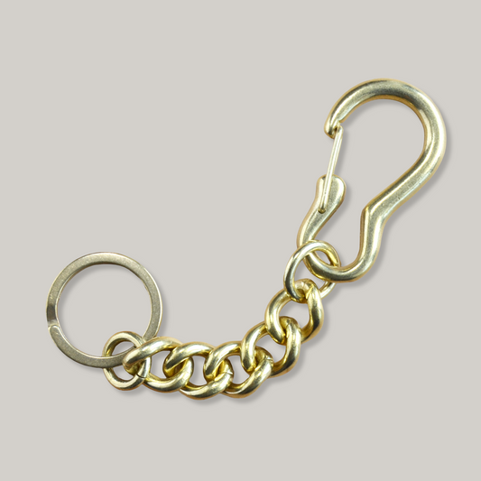KOBASHI STUDIO BRASS KARABINER KEY CHAIN TWIST