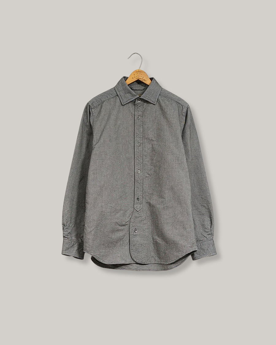 NIGEL CABOURN MAINLINE BRITISH OFFICERS SHIRT - BLACK