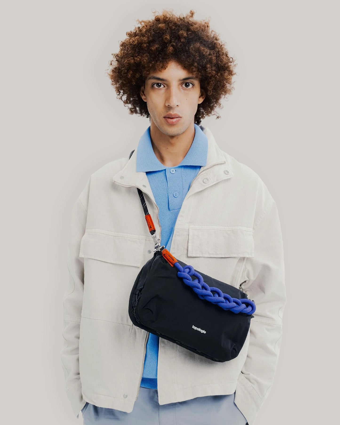 TOPOLOGIE BOTTLE SACOCHE LARGE BLACK TECH SATEEN