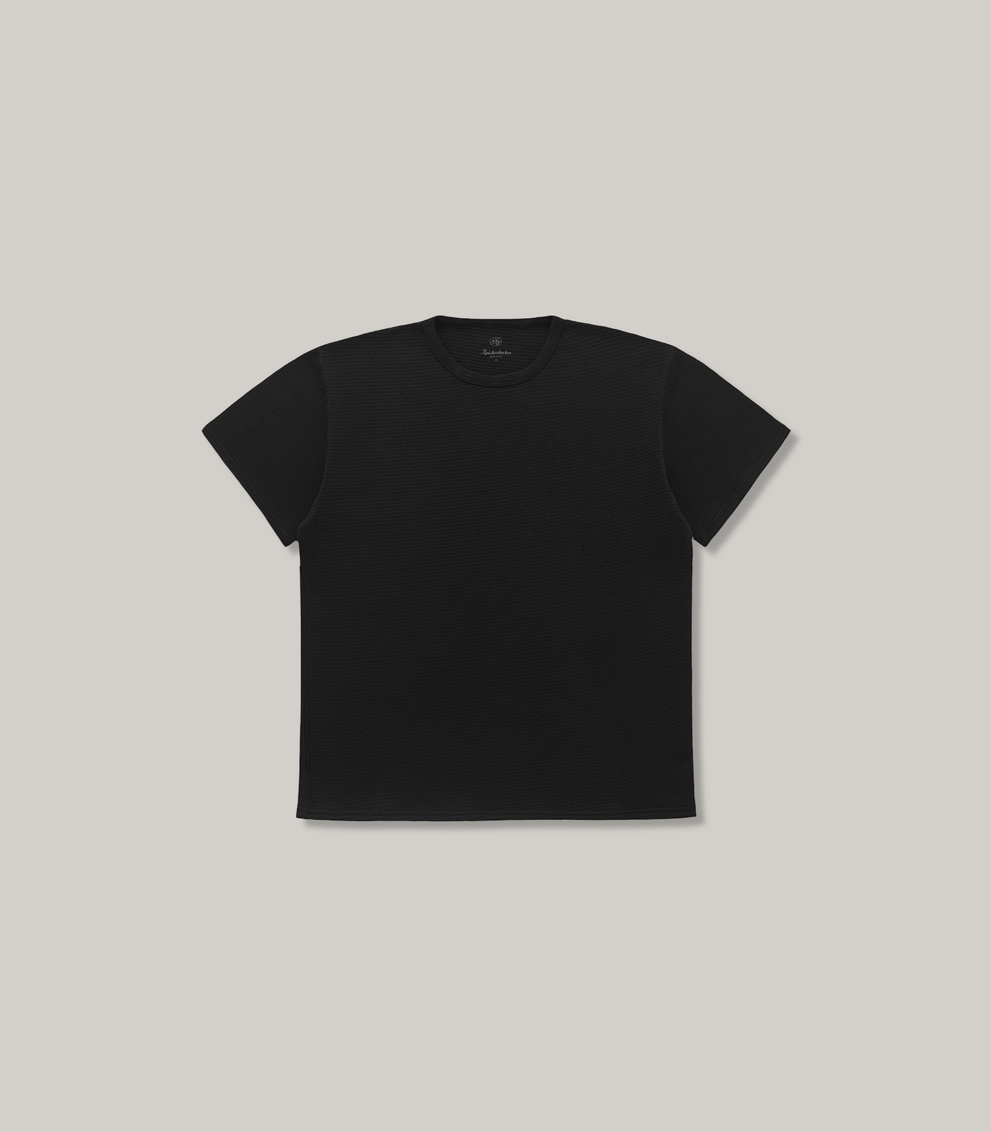 KNICKERBOCKER BOX KNIT TEE - BLACK