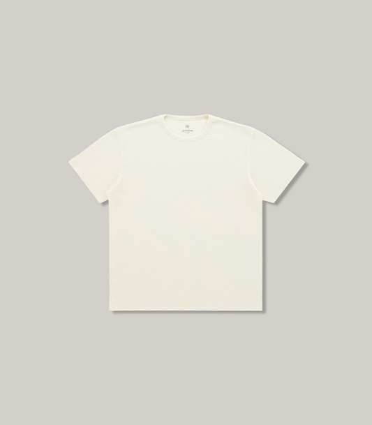 KNICKERBOCKER BOX KNIT TEE - MILK