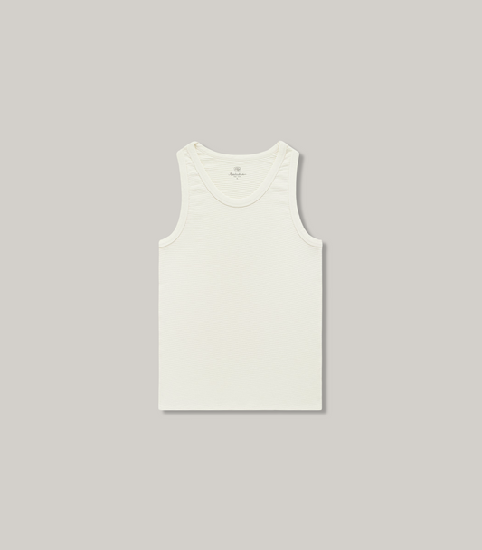 KNICKERBOCKER BOX KNIT TANK - MILK