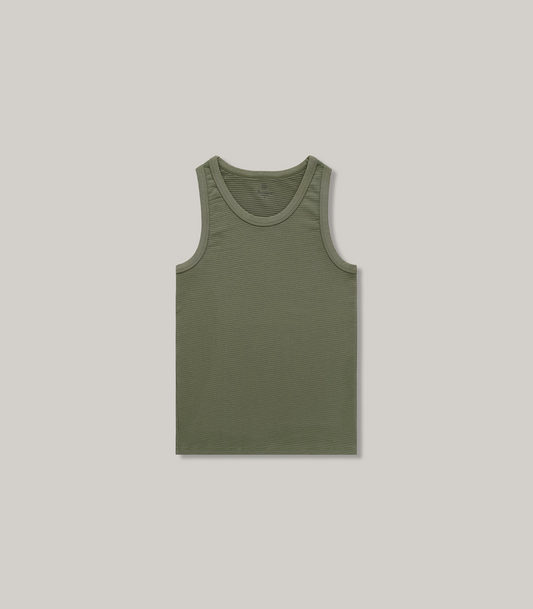 KNICKERBOCKER BOX KNIT TANK - OLIVE